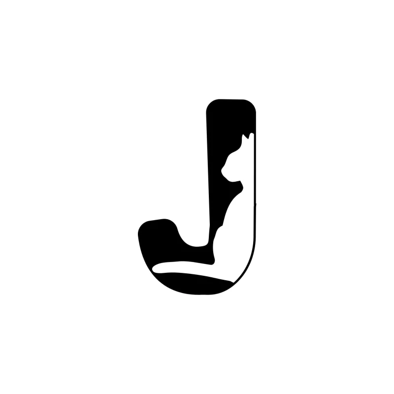J - Alphabet - Vinyl Decal - Custom Size