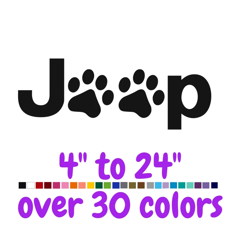 Jeep Vinyl Decal - Custom Size