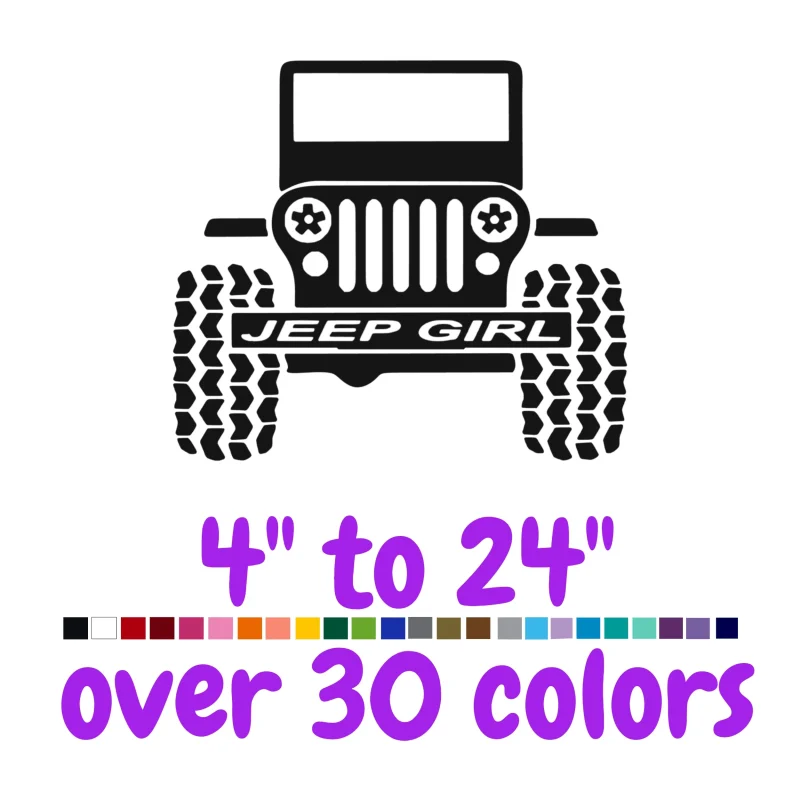 Jeep Vinyl Decal - Custom Size