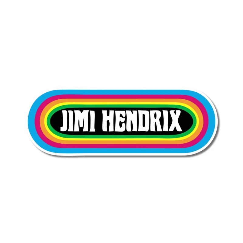Jimi Hendrix Full Color Vinyl Decal - Custom Size