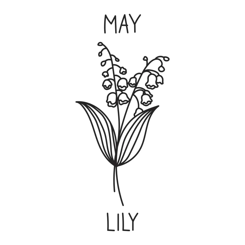 June - Rose Vinyl Decal - Custom Size