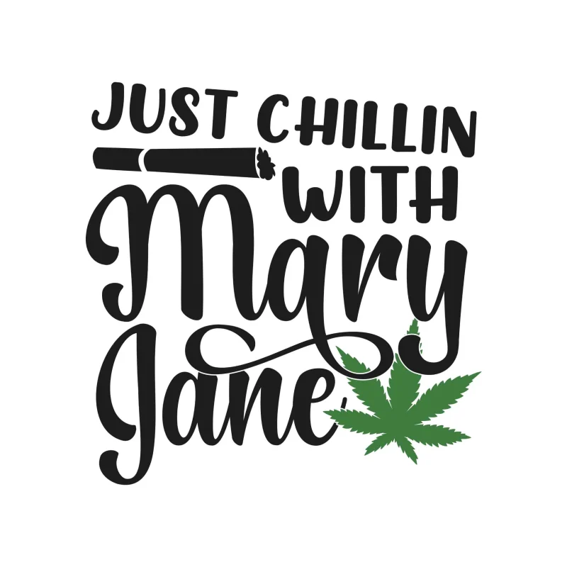 JUST CHILLIN WITH MARY JANE - Iron On DTF Transfer - Custom Size