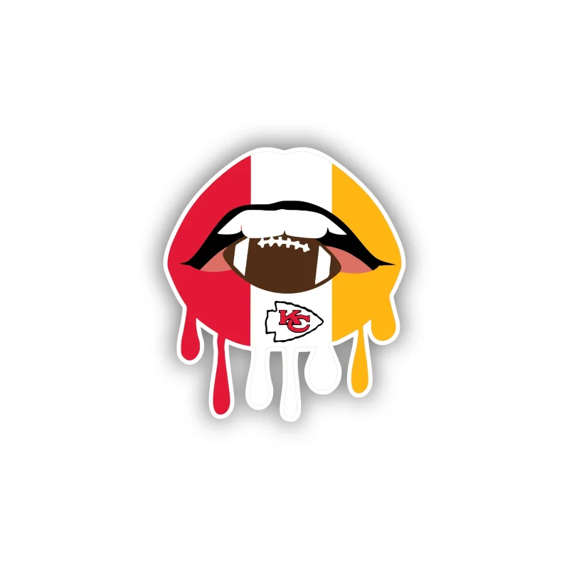 Kansas City Chiefs - Lips - Temporary Tattoo