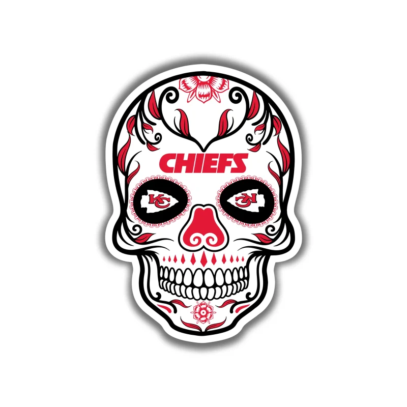 Kansas City Chiefs - Sugar Skull - Temporary Tattoo
