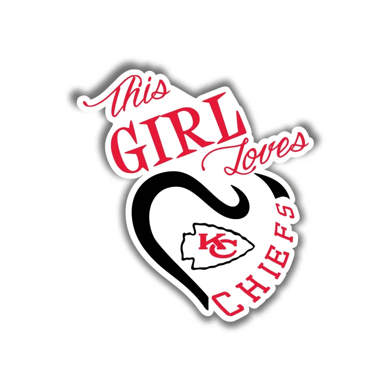 Kansas City Chiefs - This Girl - Full Color Vinyl Sticker – Custom Size