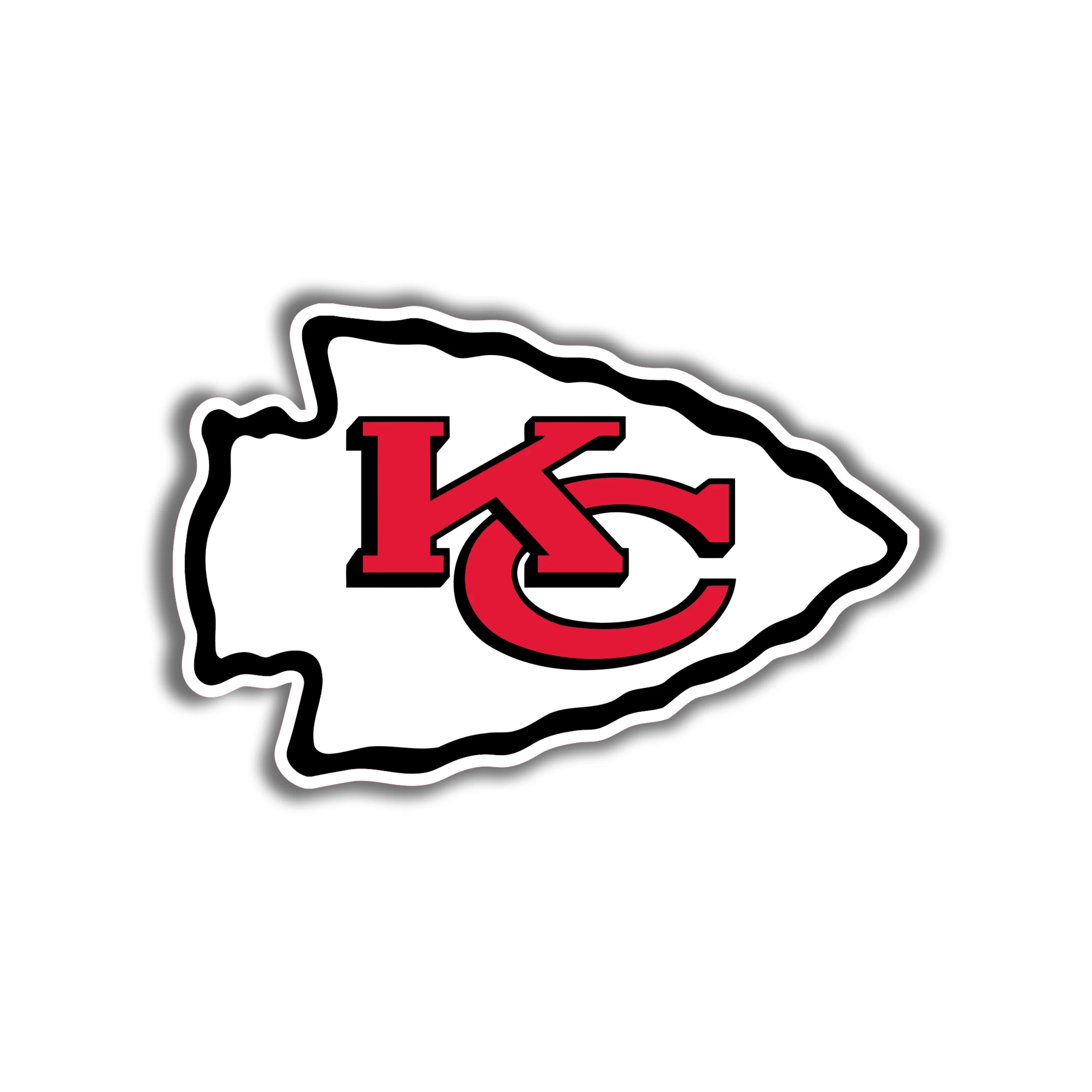 Kansas City Chiefs White Arrowhead - Iron On DTF Transfer - Custom Size