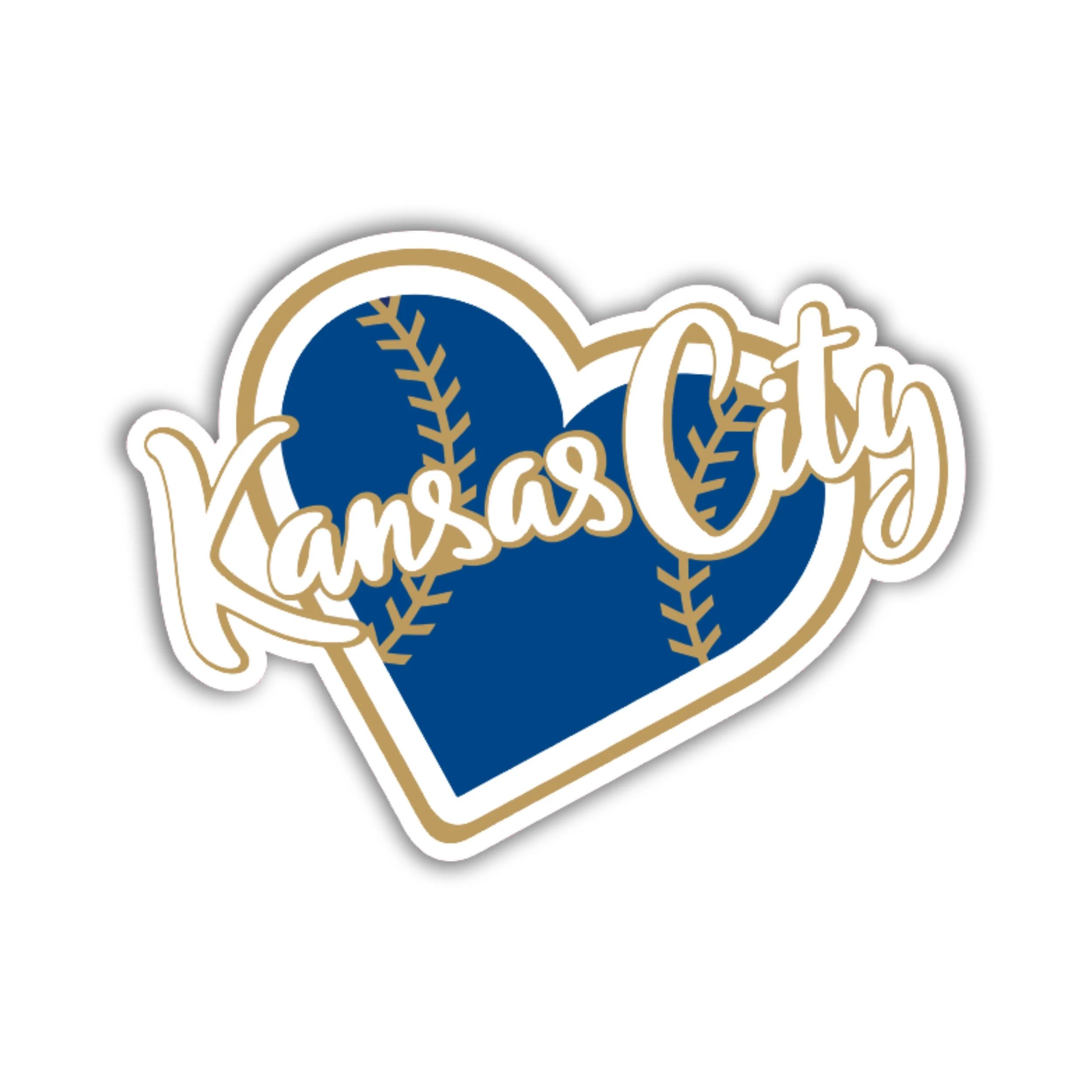 Kansas City Royals - Heart - Iron On DTF Transfer - Custom Size