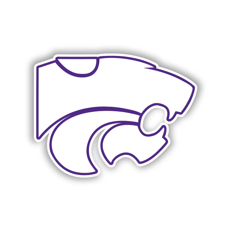 Kansas State Wildcats - White Head - Iron On DTF Transfer - Custom Size