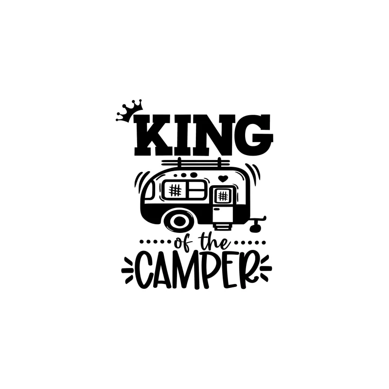 King of the Camper Vinyl Decal - Custom Size