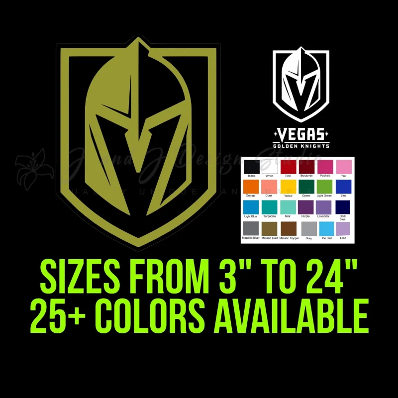 Las Vegas Golden Knights Vinyl Decal - Custom Size