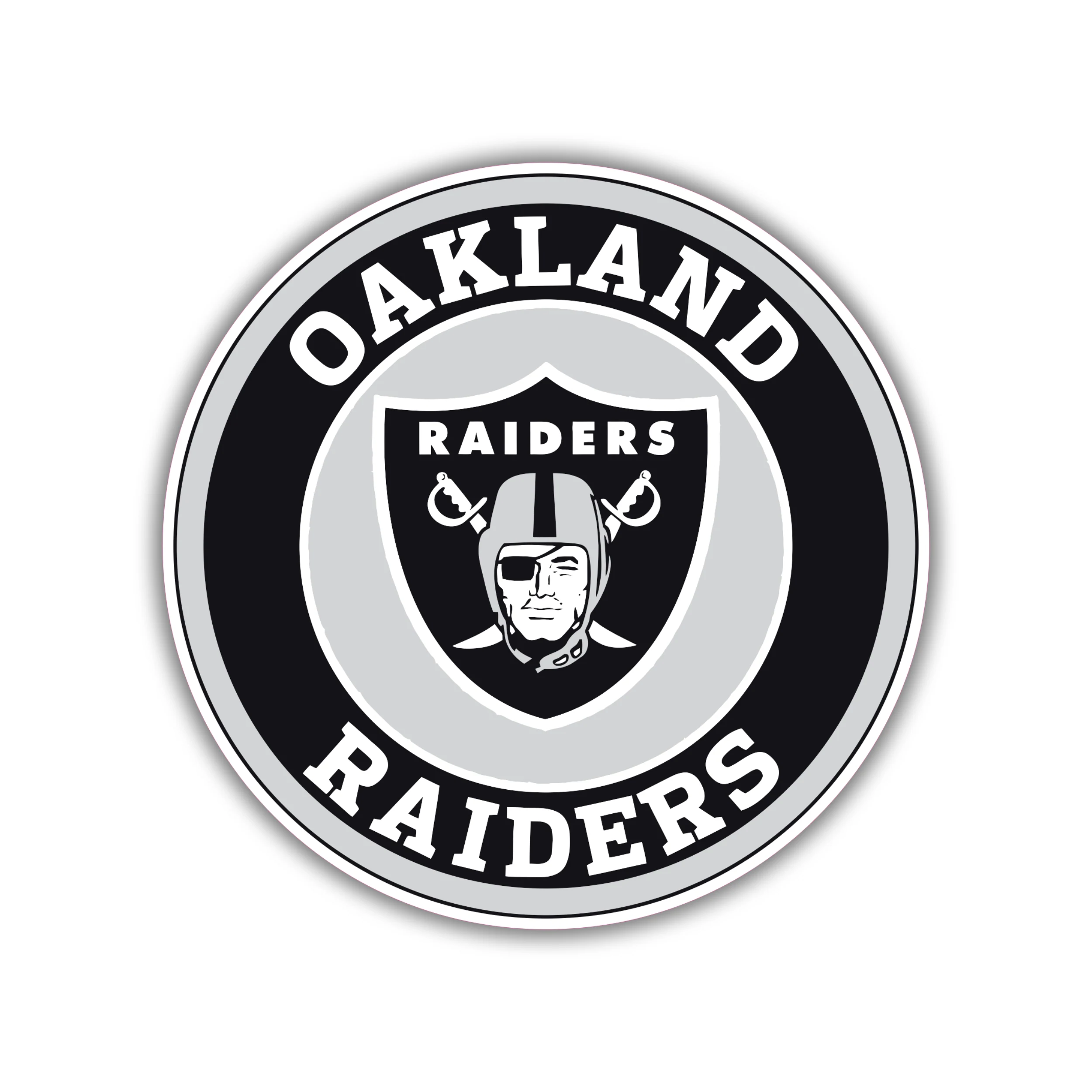 Las Vegas Raiders - Circle Logo - Iron On DTF Transfer - Custom Size