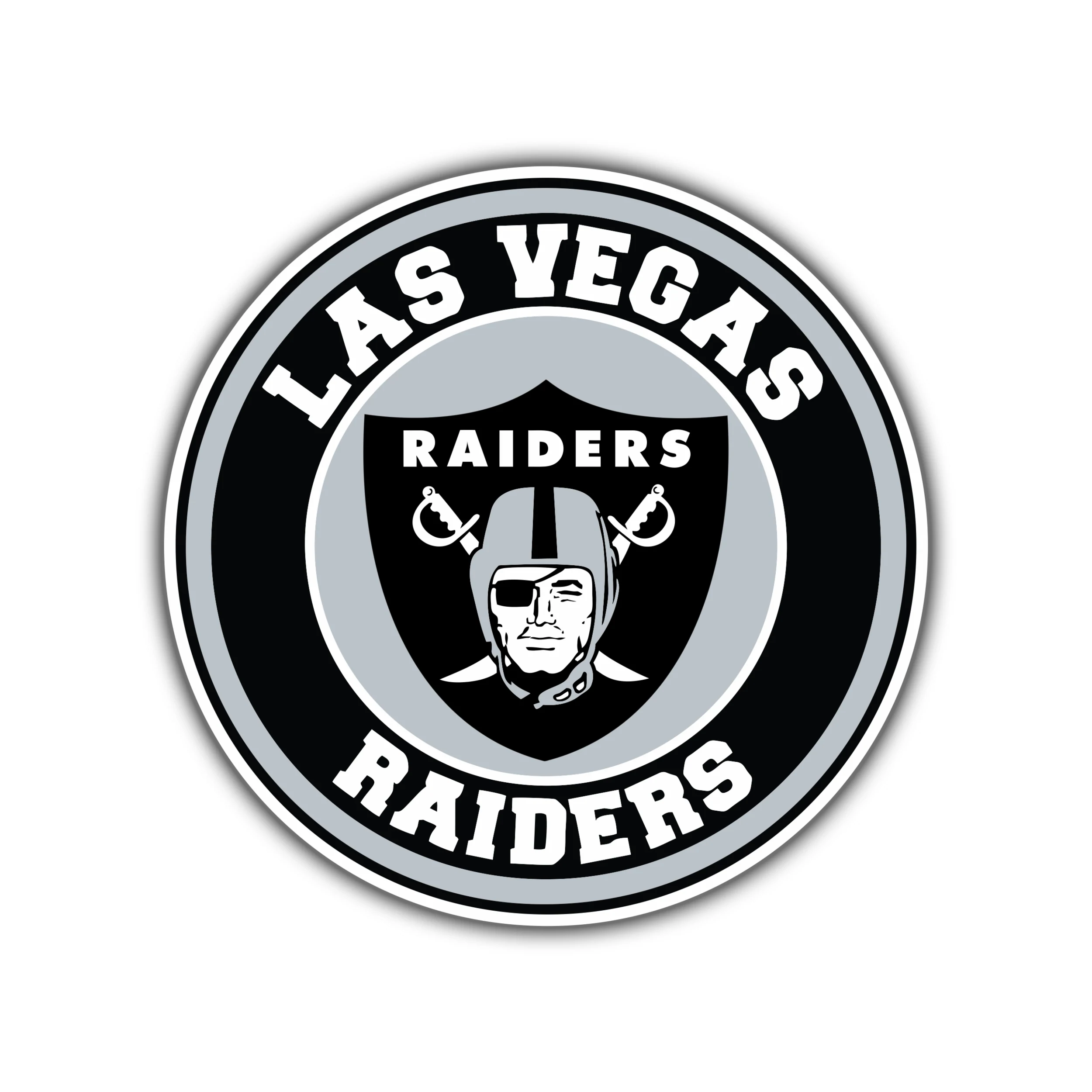 Las Vegas Raiders Full Color Vinyl Sticker - Custom Size