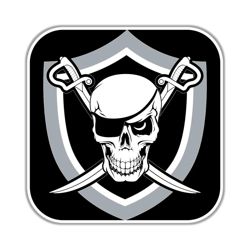 Las Vegas Raiders Full Color Vinyl Sticker - Custom Size