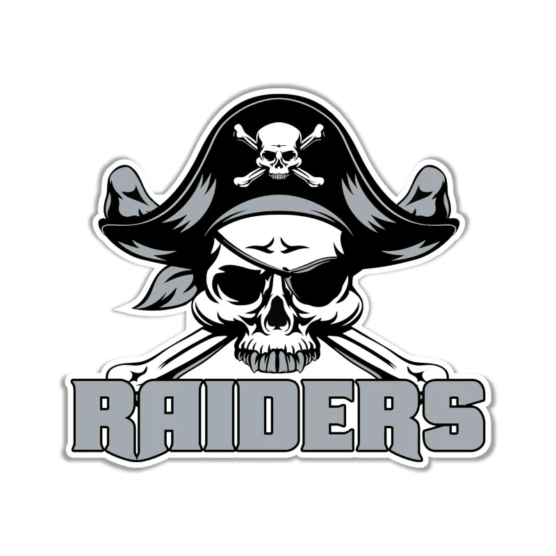 Las Vegas Raiders Full Color Vinyl Sticker - Custom Size