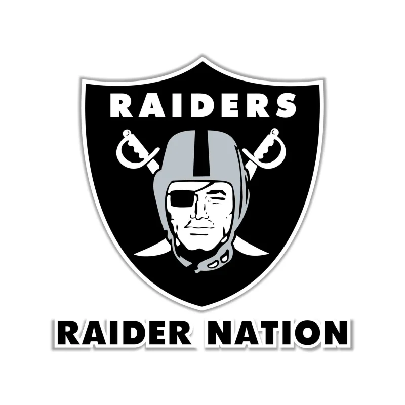 Las Vegas Raiders Full Color Vinyl Sticker - Custom Size