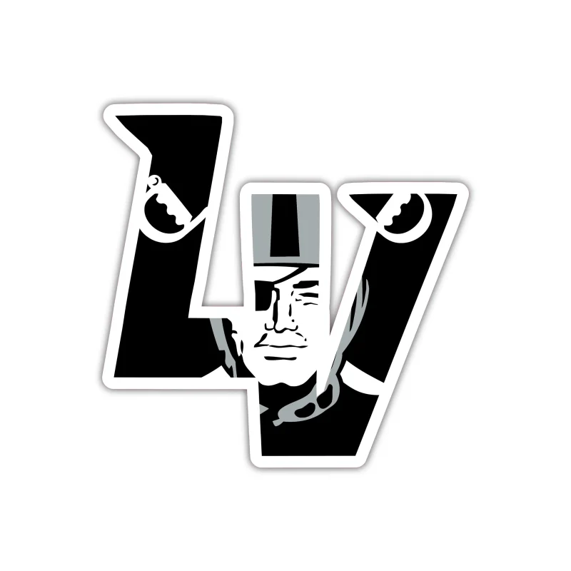 Las Vegas Raiders - LV - Full Color Vinyl Sticker - Custom Size