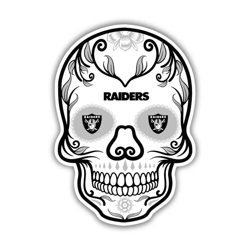 Las Vegas Raiders - Sugar Skull - Iron On DTF Transfer - Custom Size