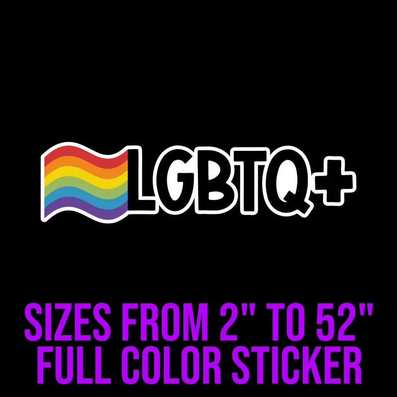 LGBTQ+ Full Color Vinyl Decals - Custom Size