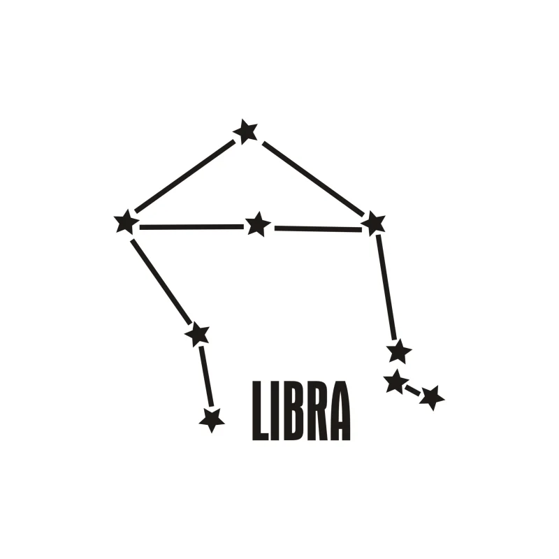 Libra Horoscope Vinyl Decal - Custom Size