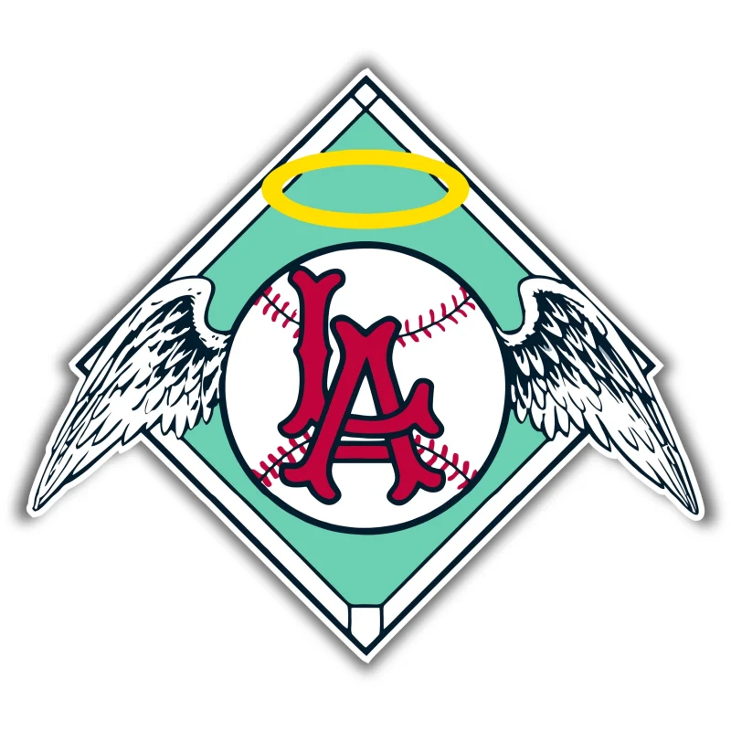 Los Angeles Angels - 1961 Logo - Full Color Vinyl Sticker - Custom Size