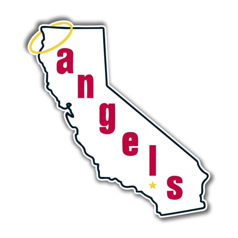 Los Angeles Angels - 1971 logo - Full Color Vinyl Sticker - Custom Size