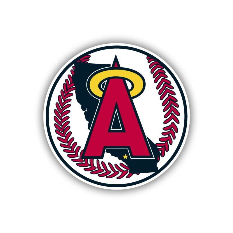 Los Angeles Angels - Baseball With State And A - Iron On DTF Transfer - Custom Size