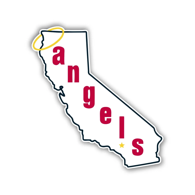 Los Angeles Angels - State With Name - Temporary Tattoo