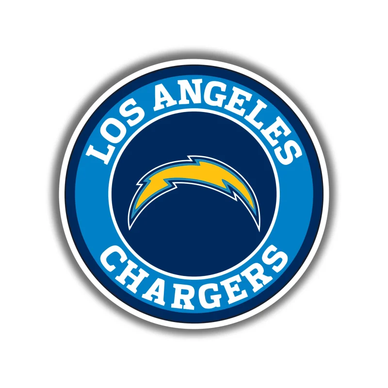 Los Angeles Chargers - Circle Logo - Temporary Tattoo