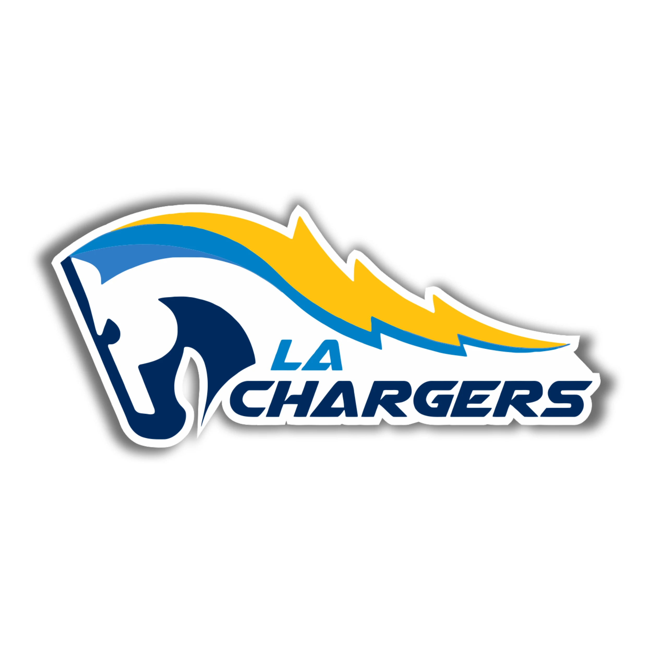 Los Angeles Chargers - Horse - Iron On DTF Transfer - Custom Size