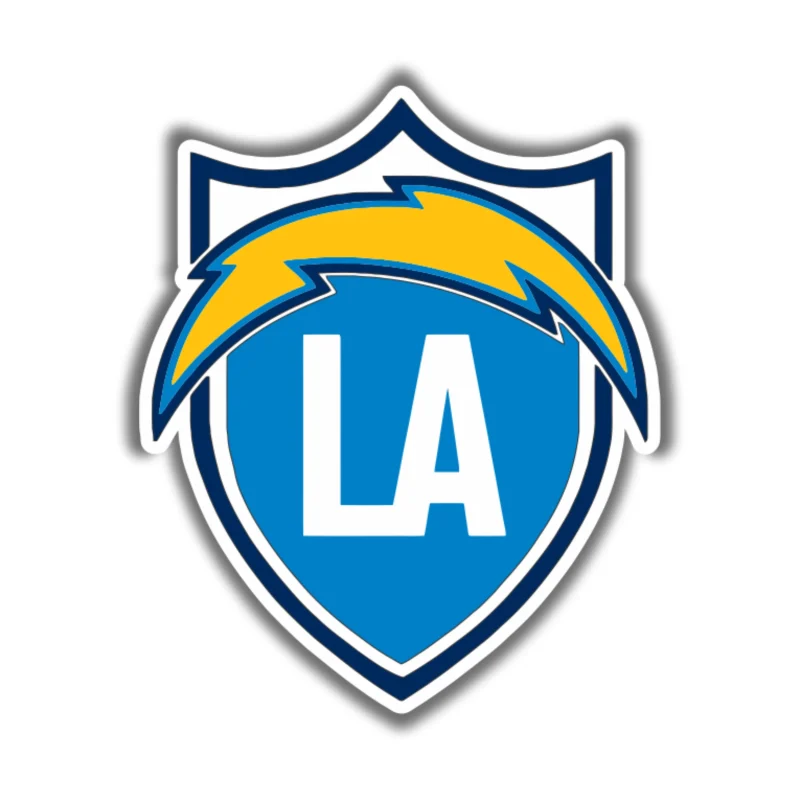 Los Angeles Chargers - Light Shield - Temporary Tattoo