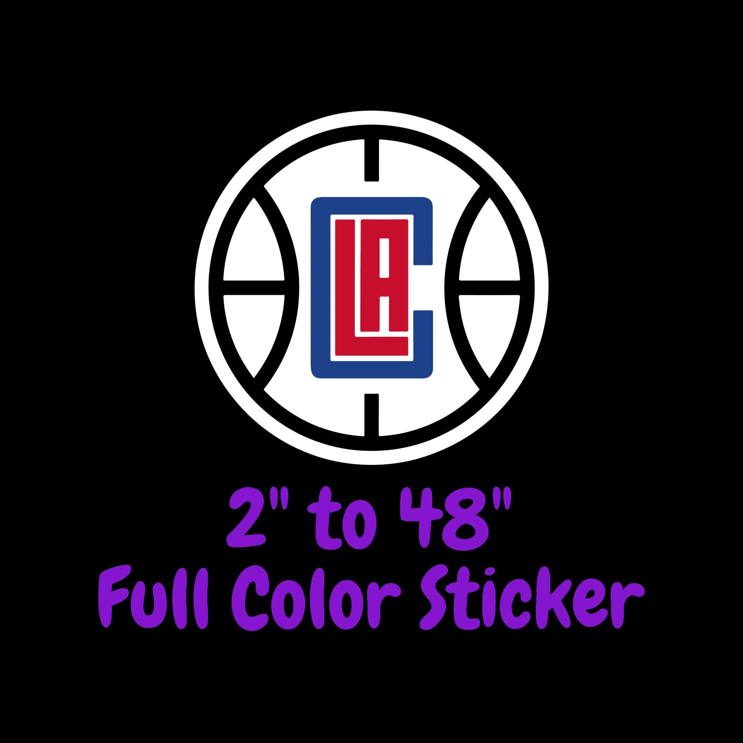 Los Angeles Clippers Full Color Vinyl Sticker - Custom Size