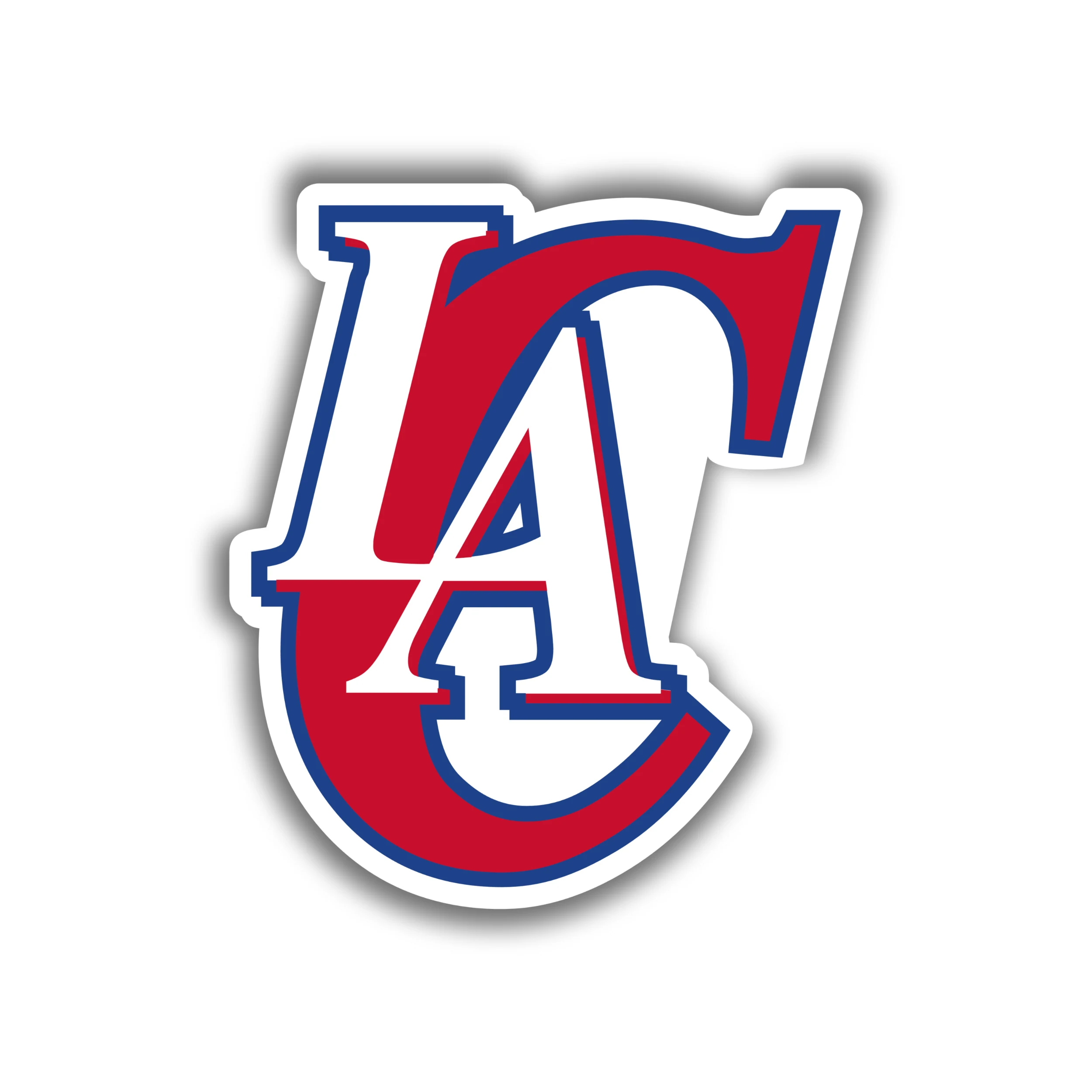 Los Angeles Clippers - LA With Red C - Iron On DTF Transfer - Custom Size