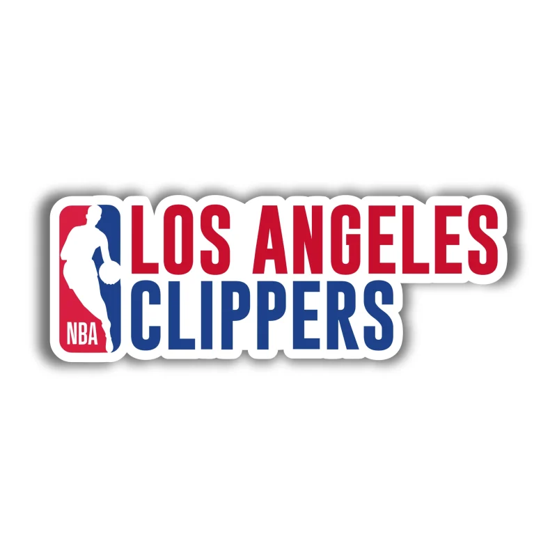 Los Angeles Clippers - NBA Logo With Name - Iron On DTF Transfer - Custom Size