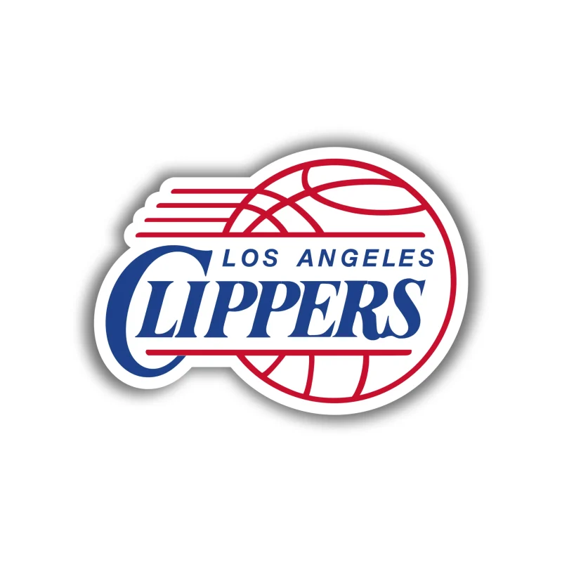 Los Angeles Clippers - Red Basketball Blue Name - Iron On DTF Transfer - Custom Size