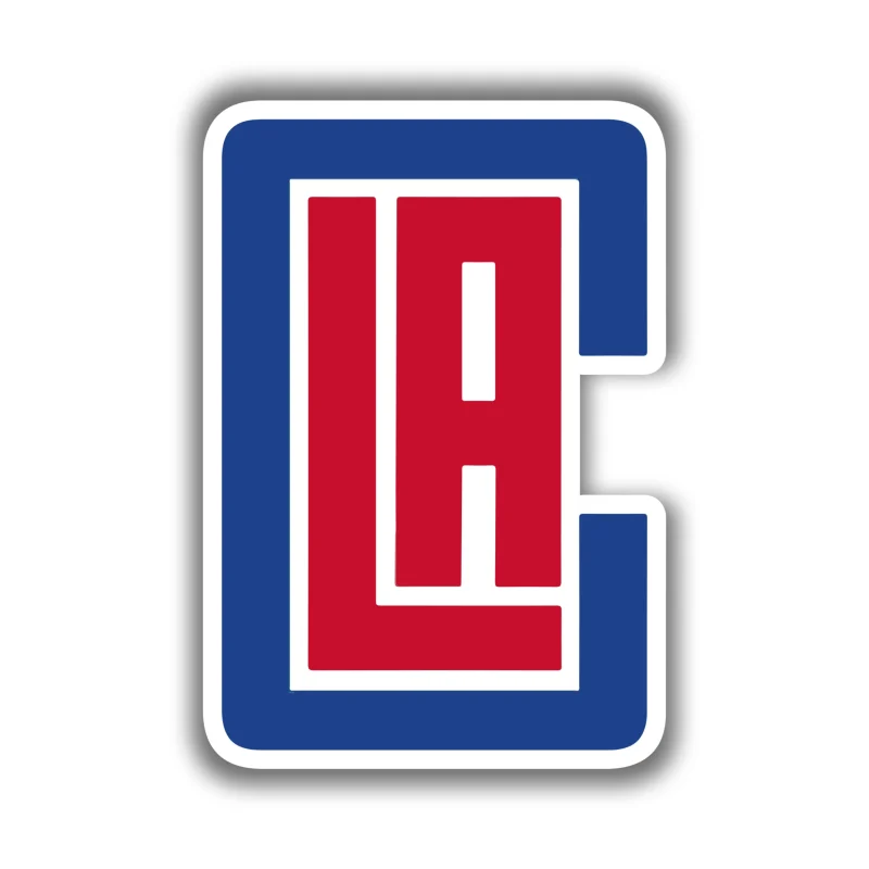 Los Angeles Clippers - Red LA With Blue C - Iron On DTF Transfer - Custom Size
