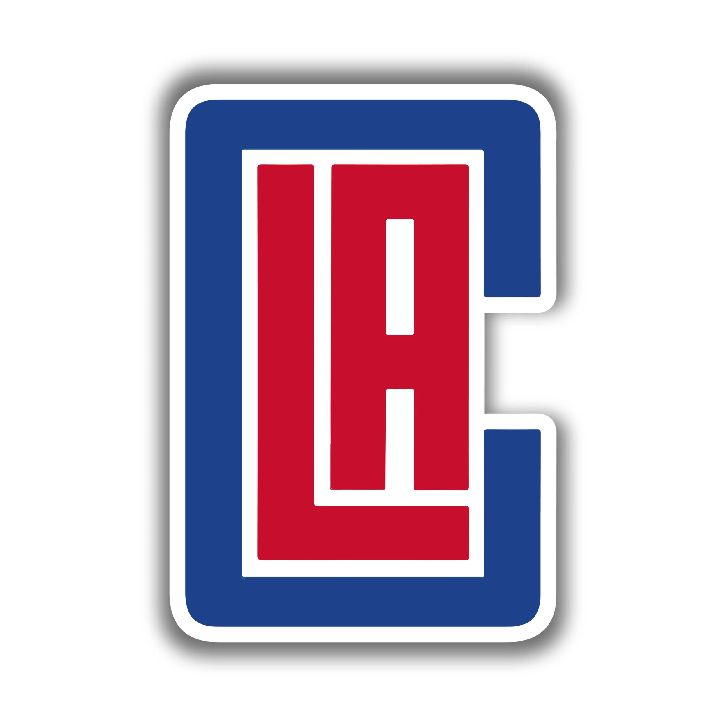 Los Angeles Clippers - Red LA With Blue C - Iron On DTF Transfer - Custom Size