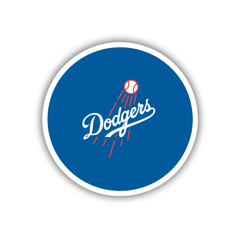 Los Angeles Dodgers - Circle With Dodgers - Temporary Tattoo