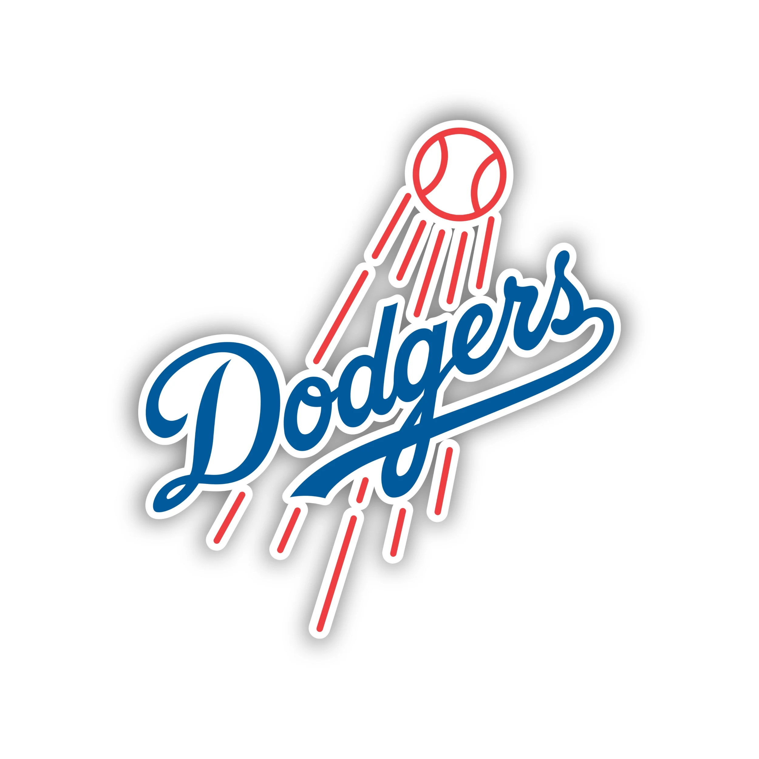 Los Angeles Dodgers - Dodgers With Baseball - Temporary Tattoo