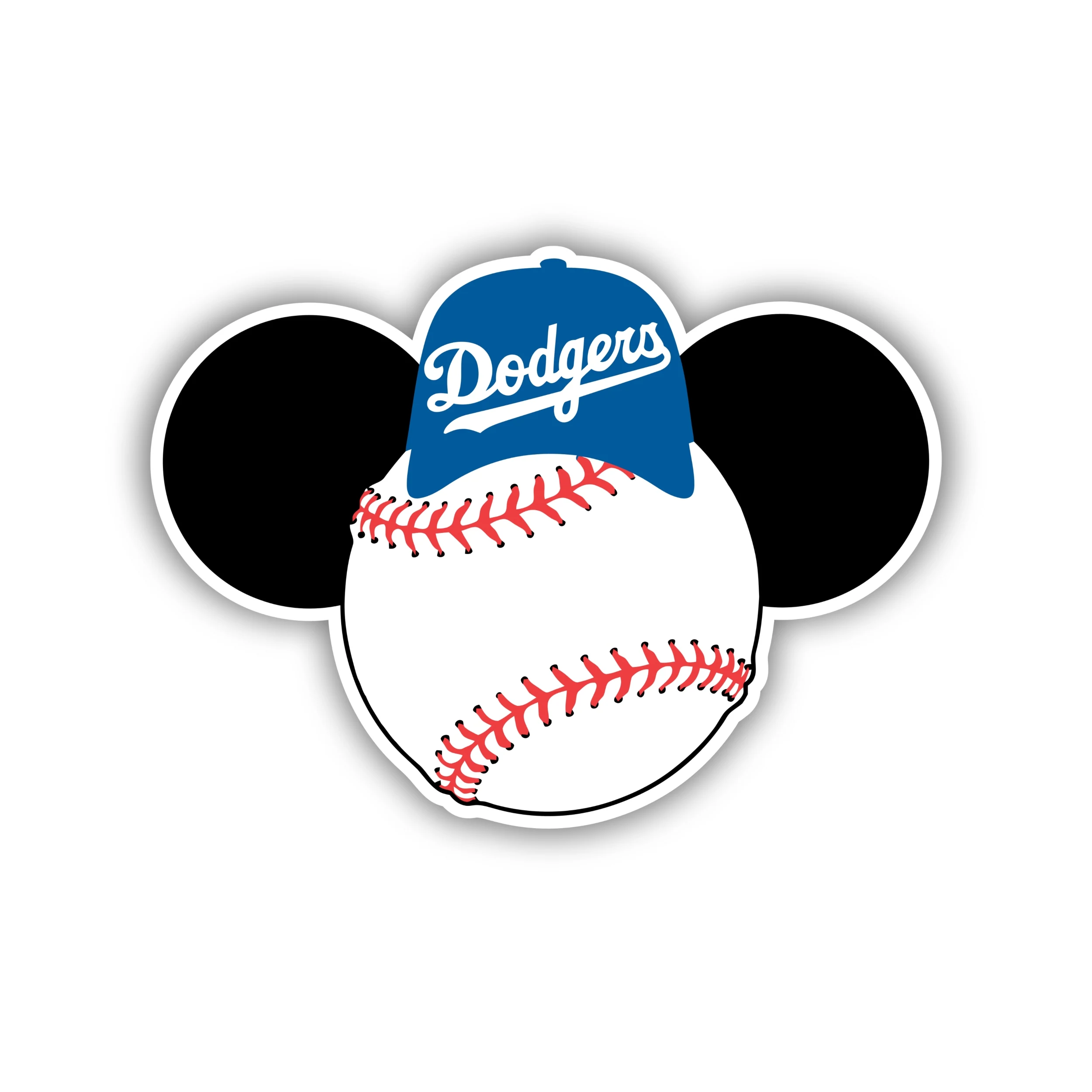 Los Angeles Dodgers - Mickey Mouse Baseball - Iron On DTF Transfer - Custom Size