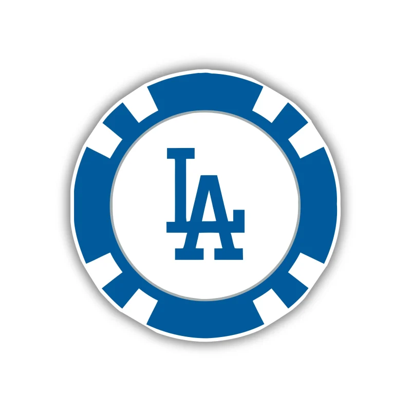 Los Angeles Dodgers - Poker Chip - Iron On DTF Transfer - Custom Size