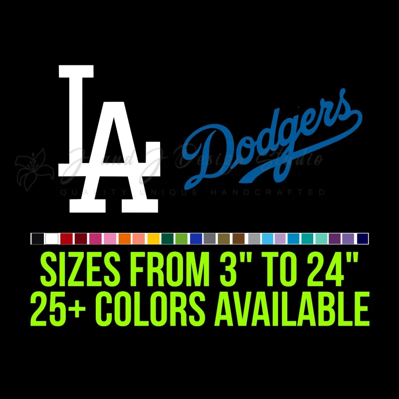 Los Angeles Dodgers Vinyl Decal - Custom Size