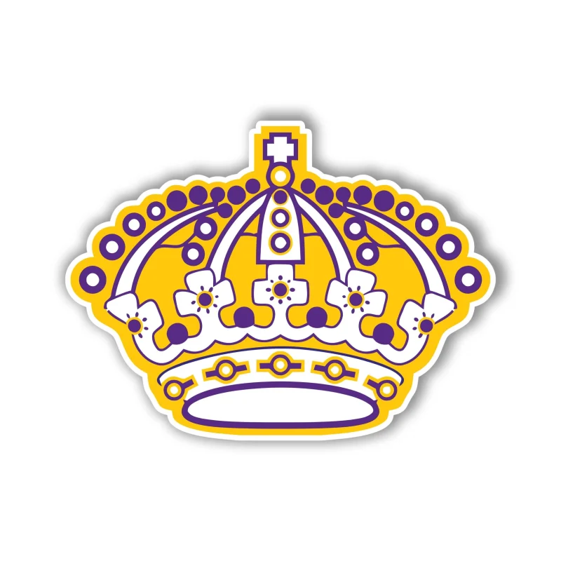 Los Angeles Kings - Crown - Full Color Vinyl Sticker - Custom Size