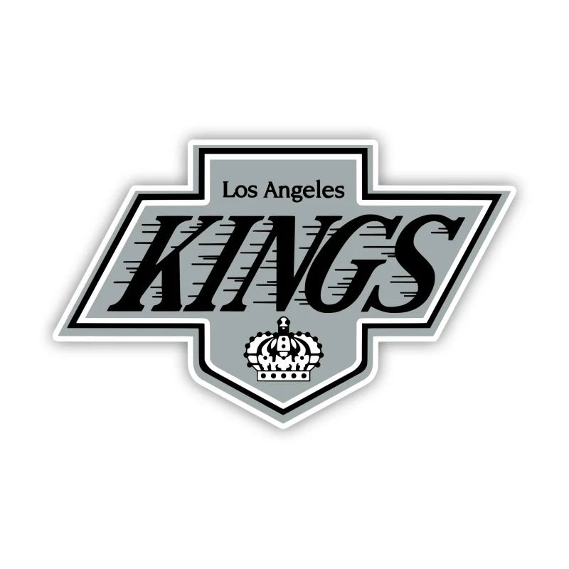 Los Angeles Kings - Gray Background With Kings - Iron On DTF Transfer - Custom Size