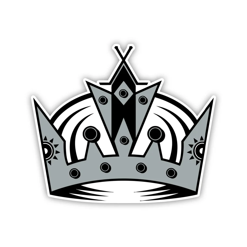 Los Angeles Kings - Gray Crown - Iron On DTF Transfer - Custom Size