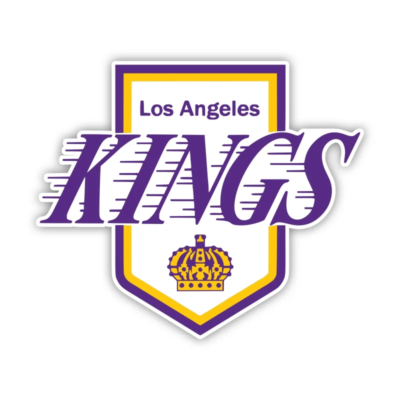 Los Angeles Kings - Kings With Crown - Iron On DTF Transfer - Custom Size