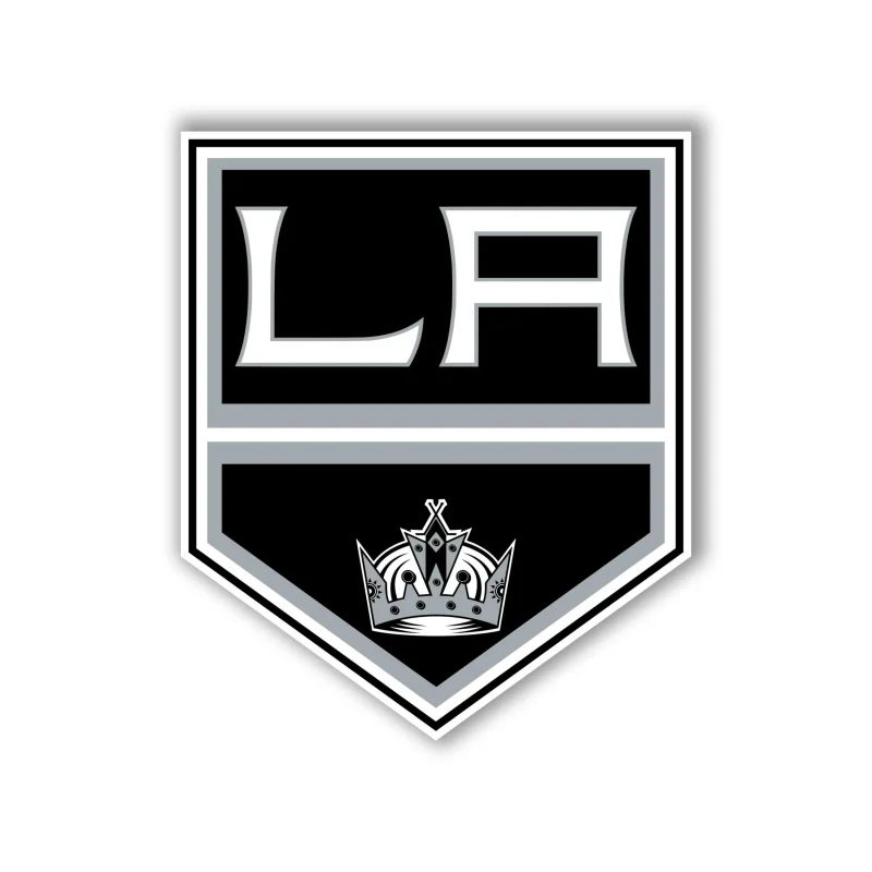Los Angeles Kings - LA With Crown - Full Color Vinyl Sticker - Custom Size