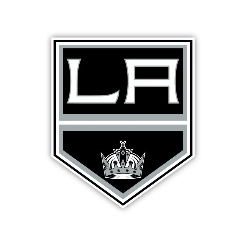 Los Angeles Kings - LA With Crown - Iron On DTF Transfer - Custom Size