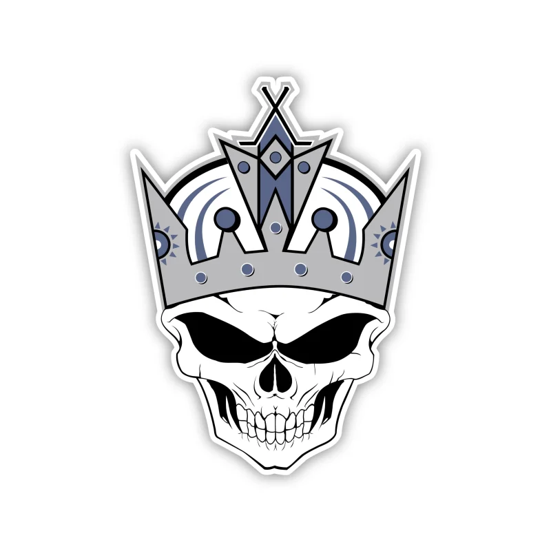 Los Angeles Kings - Skull - Iron On DTF Transfer - Custom Size