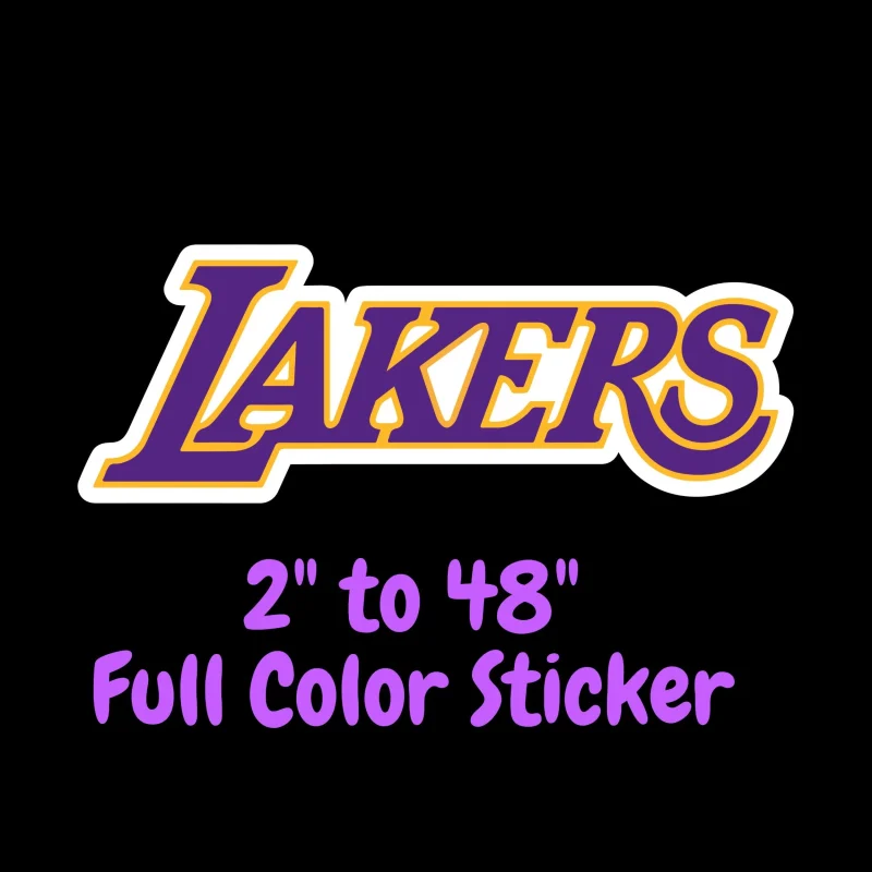 Los Angeles Lakers Full Color Vinyl Sticker - Custom Size