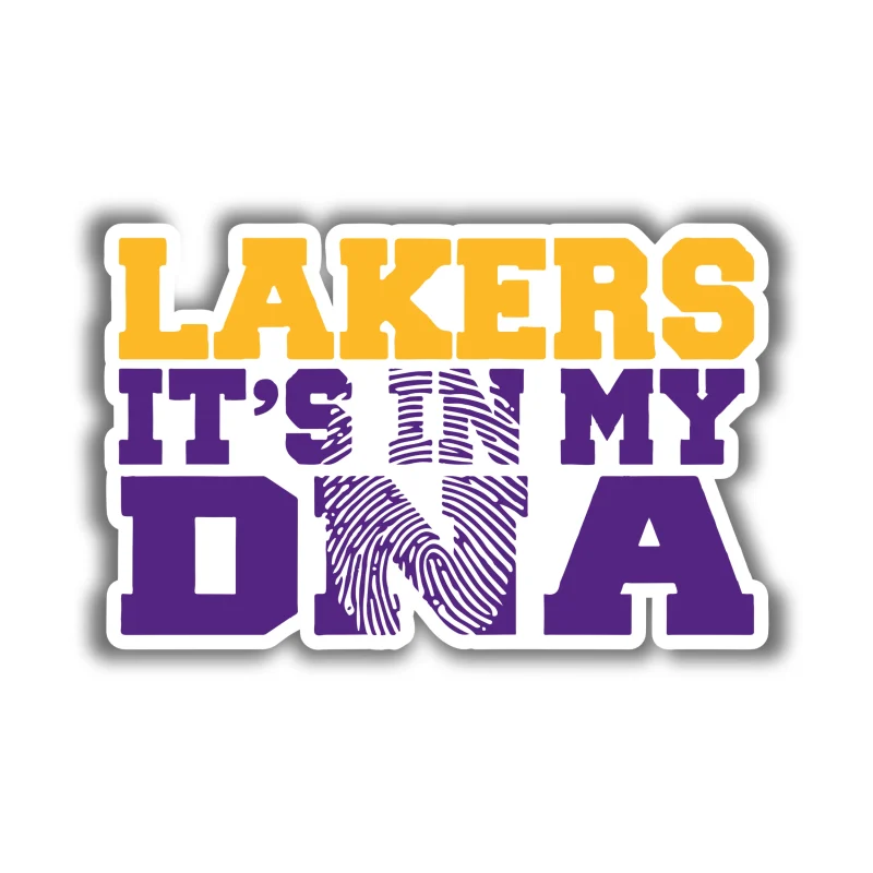 Los Angeles Lakers - It's In My DNA - Iron On DTF Transfer - Custom Size